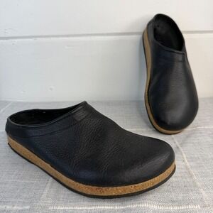 Stegmann 8.5 Graz Leather Clog Black Slip on Loafer Shoes MADE in USA